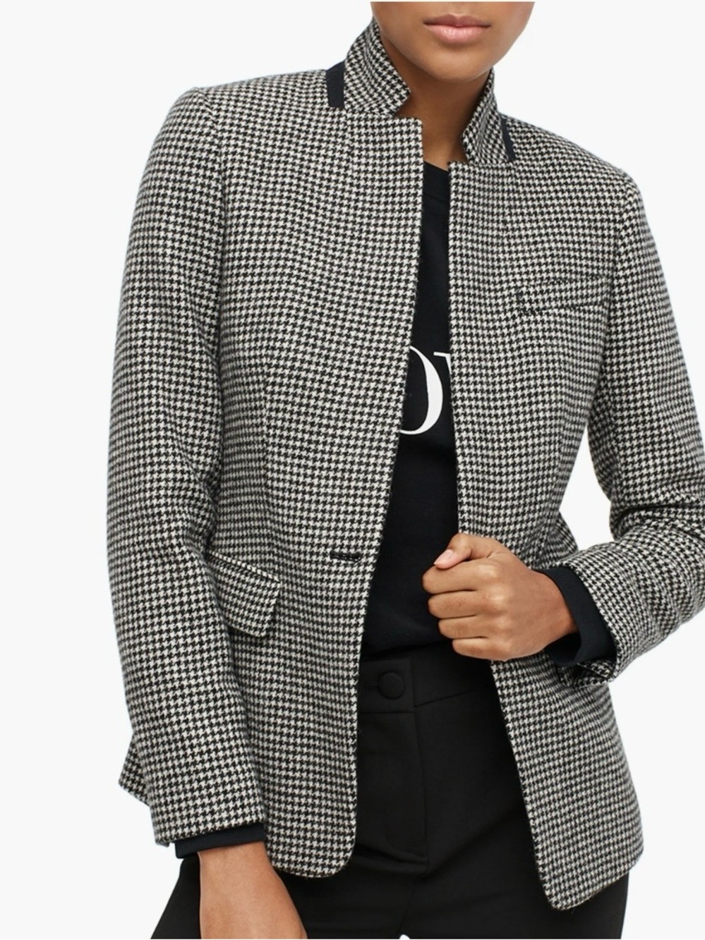 J. Crew Regent Blazer in Houndstooth Wool Jacket Size 8